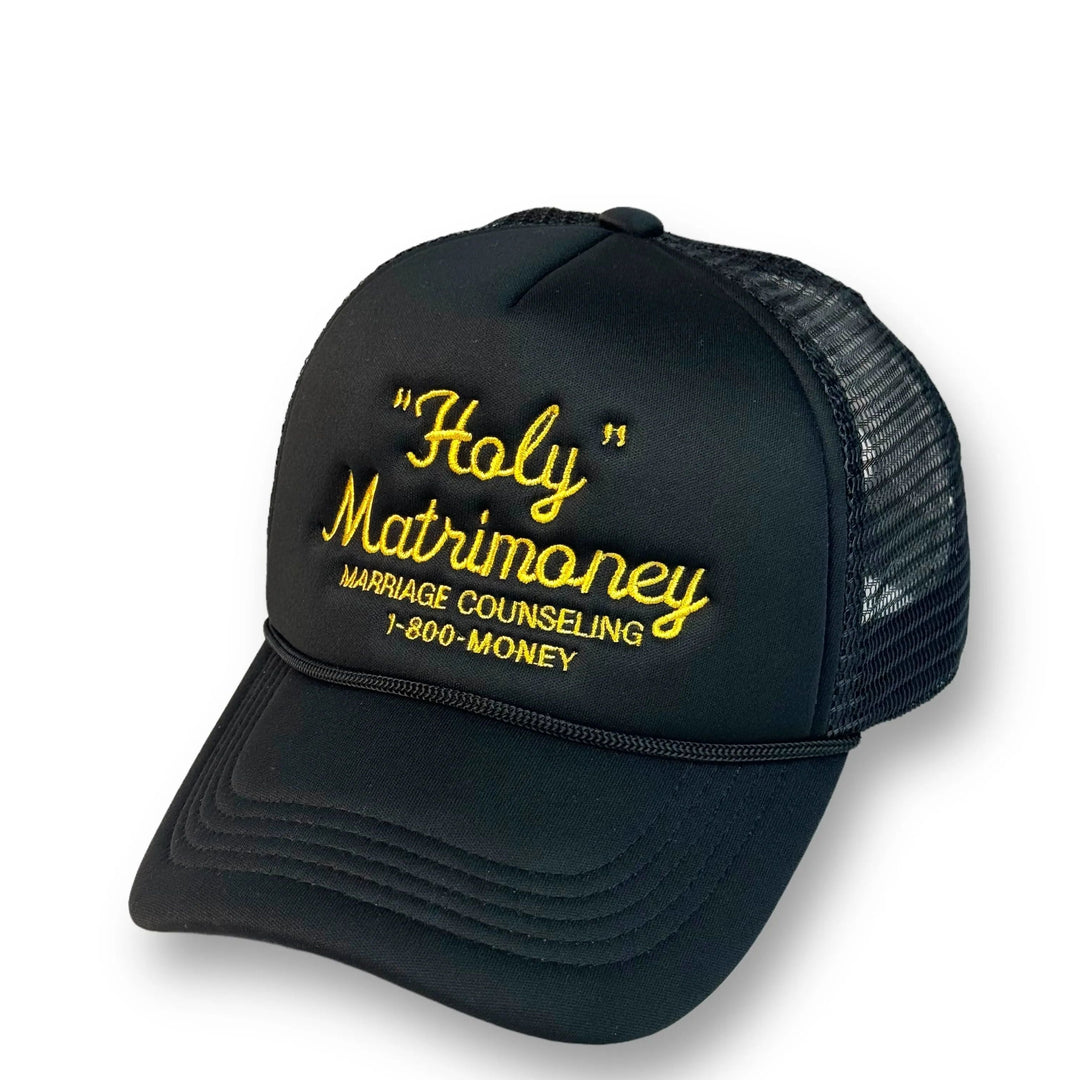 "Holy" Matrimoney Trucker - Black/Amber