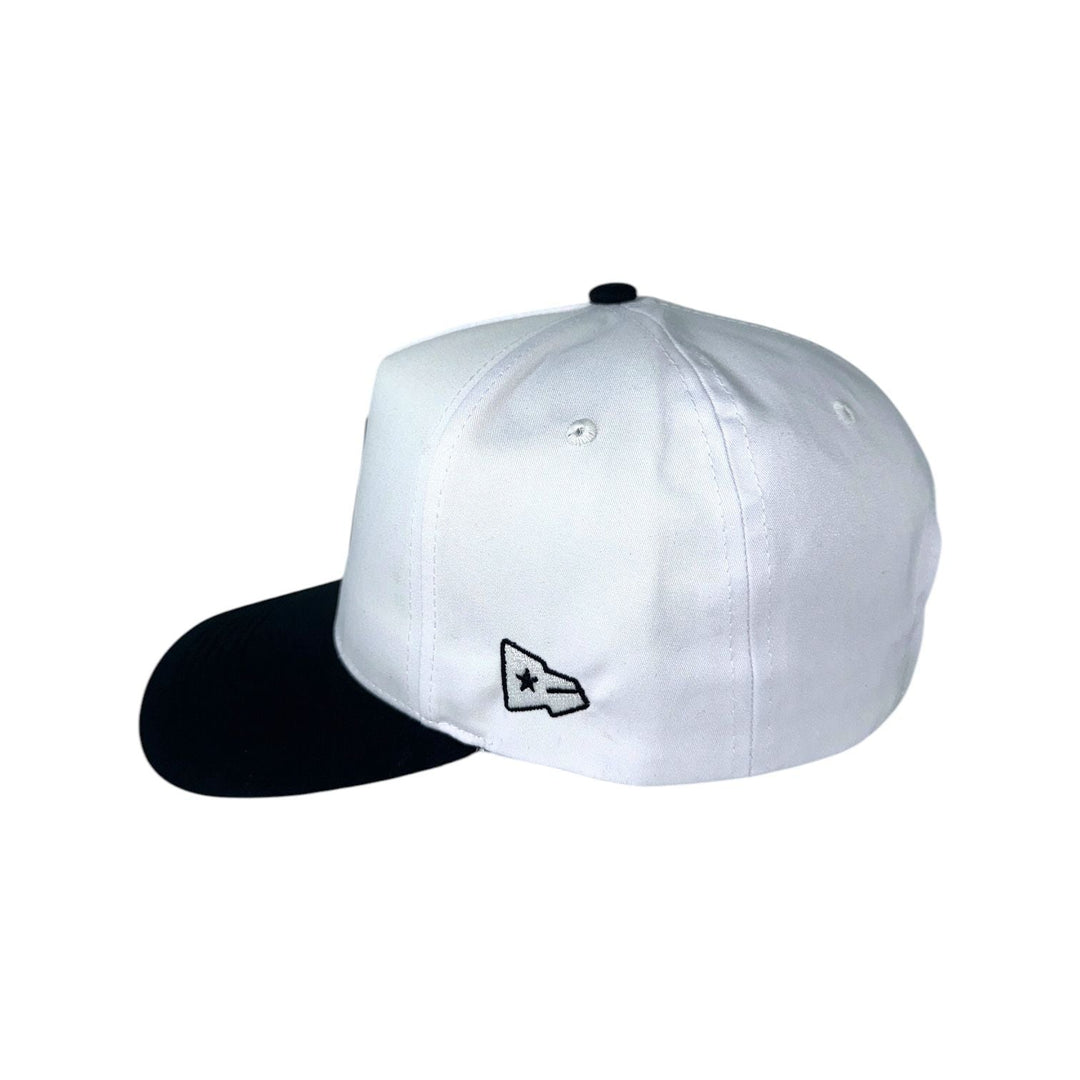 Matrimoney DTX Snapback Hat (Curved Bill) - White/Black