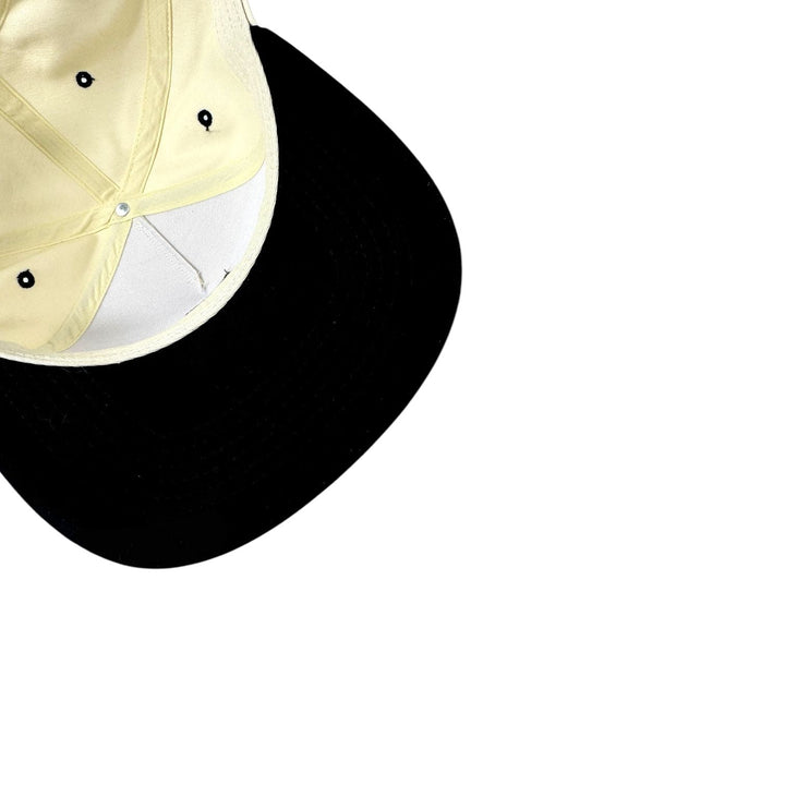 Suede Matrimoney DTX Snapback Hat (Curved Bill) - Off White/Black
